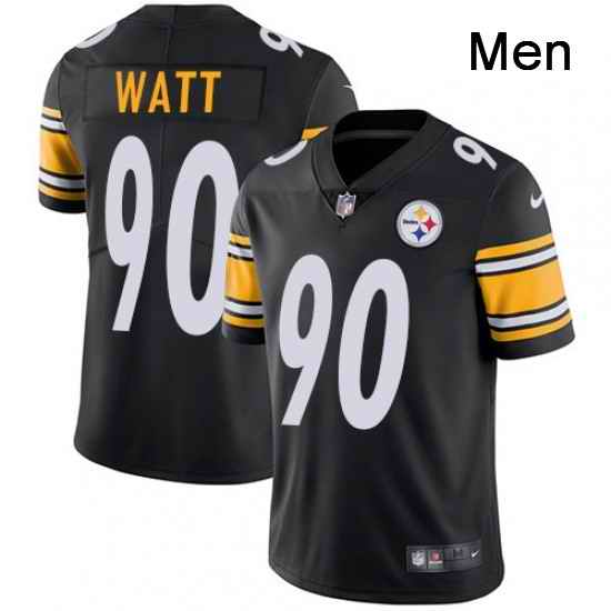 Mens Nike Pittsburgh Steelers 90 T J Watt Black Team Color Vapor Untouchable Limited Player NFL Jersey